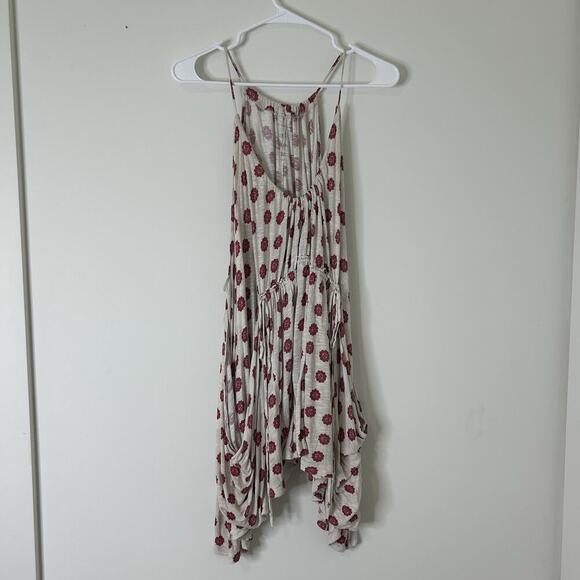 Free People Dresses & Skirts - Free People We The Free Dress Womens Medium Red Floral Loose Fit Pockets Beachy